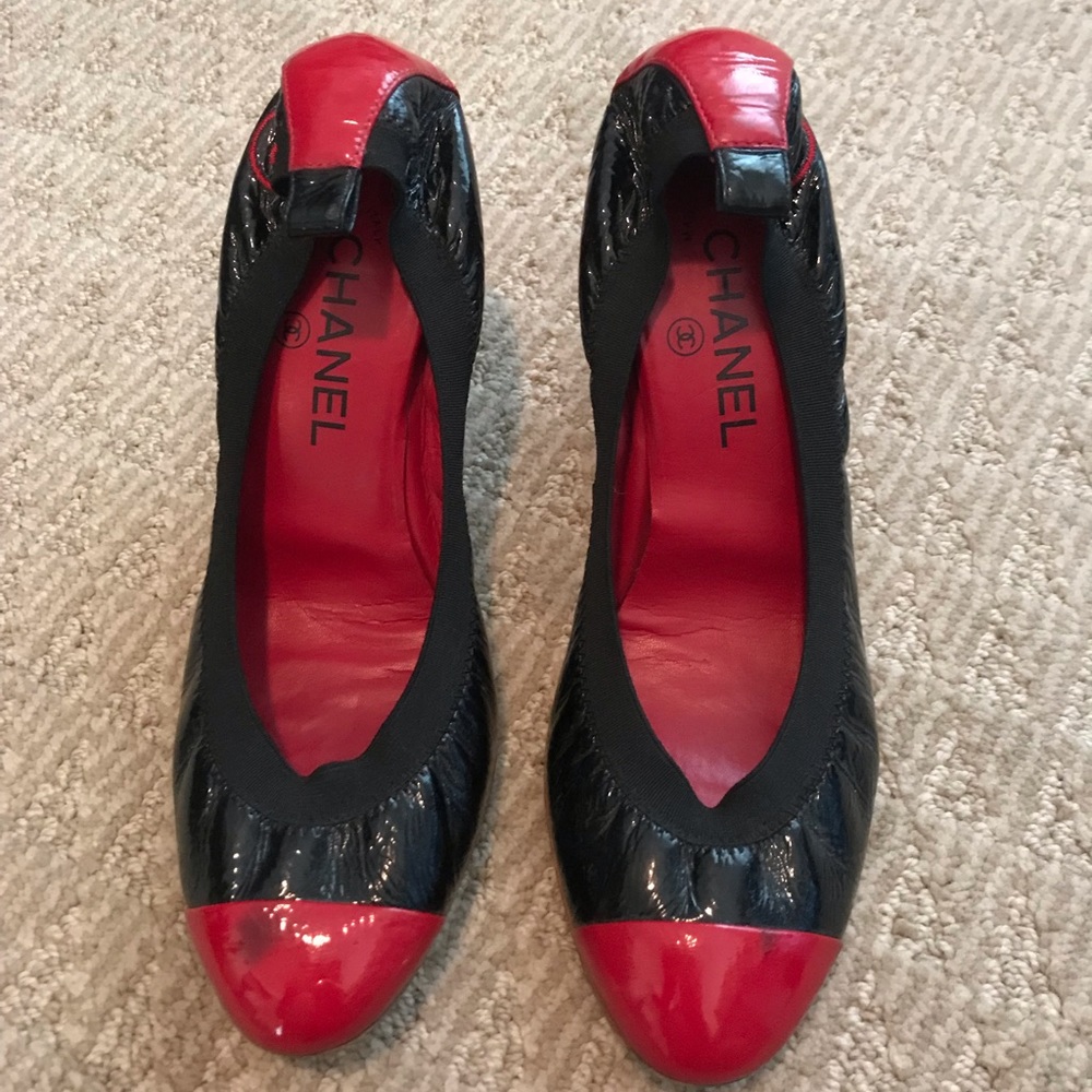Black and Red real Chanel Heels